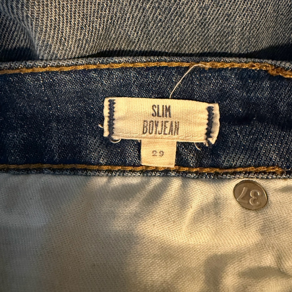 Madewell Women’s High-Rise Slim Distressed Boyjean Size 29 - Picture 6 of 7